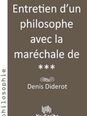 cover image of Entretien d'un philosophe avec la maréchale de